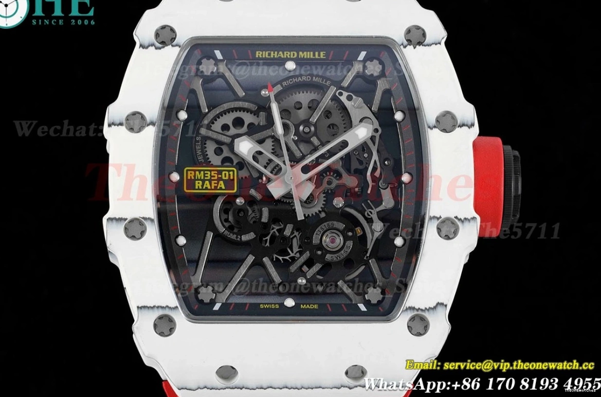 White Sonic Carbon RU Clone RMUL2 RM035 Red 0202